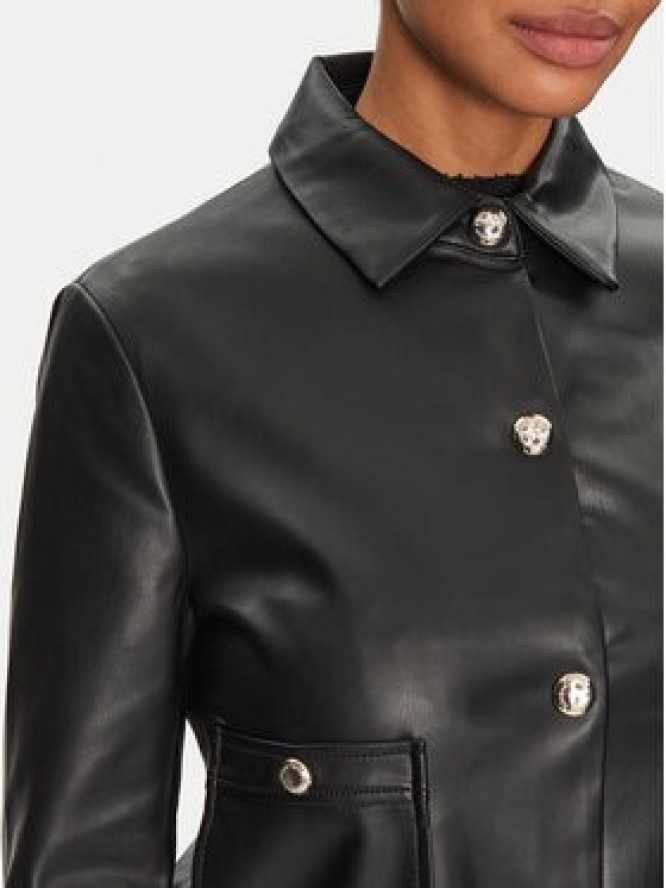 Morgan Kurtka z imitacji skóry 251-GKISS Czarny Regular Fit