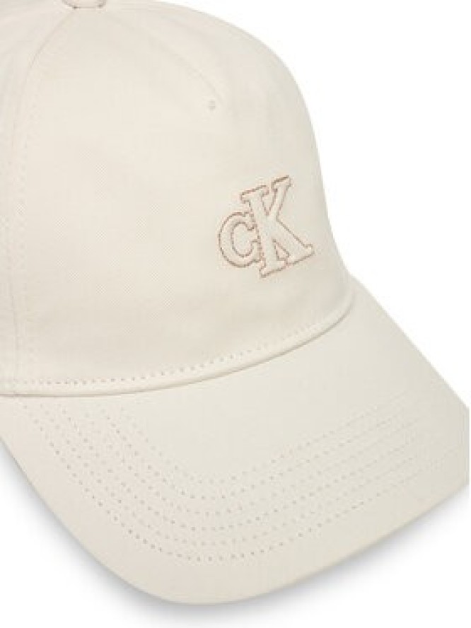 Calvin Klein Czapka z daszkiem Monogram Shine Embroidery Cap LV04F5044G Biały