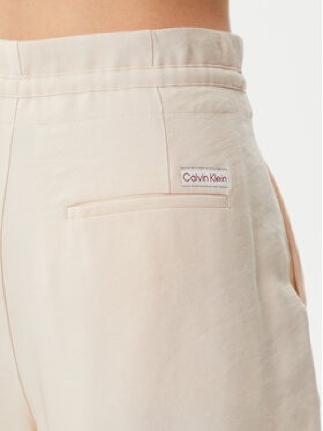 Calvin Klein Jeans Spodnie materiałowe J20J225339 Beżowy Straight Fit