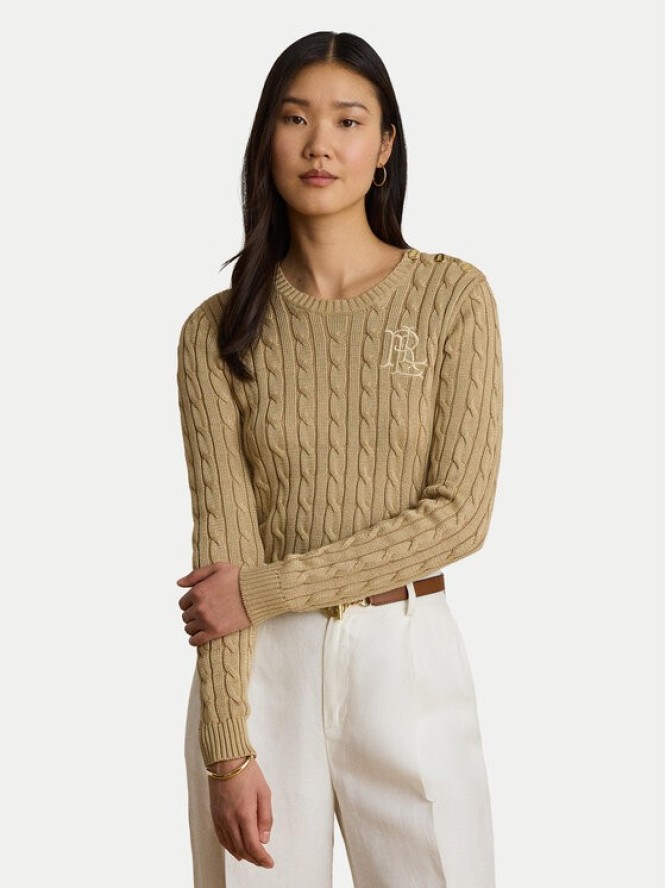 LAUREN RALPH LAUREN Sweter 200P14039006 Beżowy Regular Fit