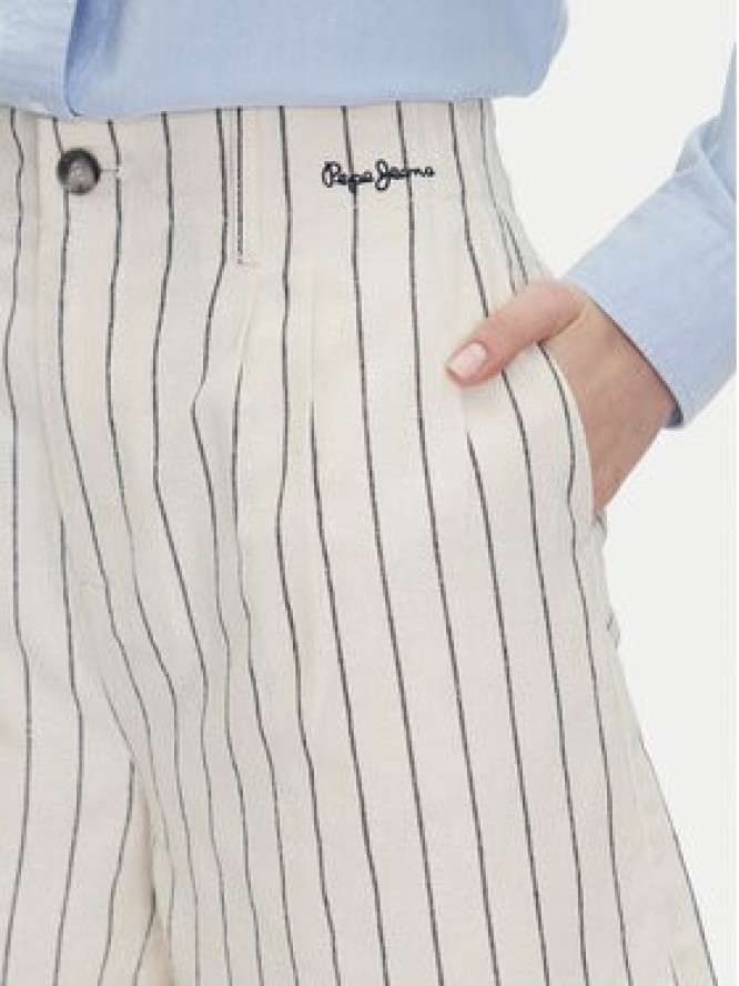 Pepe Jeans Szorty materiałowe Henar PL801163 Beżowy Loose Fit