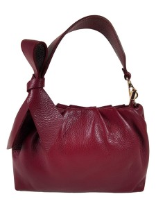 ORE10 Skórzana torebka "Movar" w kolorze bordowym - 26 x 18 x 5 cm rozmiar: onesize