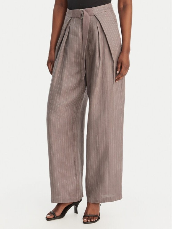 Eleh Spodnie materiałowe SS260028 Szary Oversize