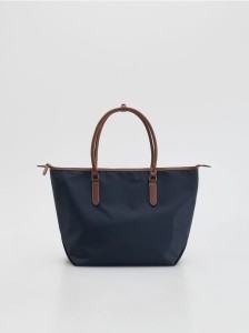 Tkaninowa torebka shopper - granatowy
