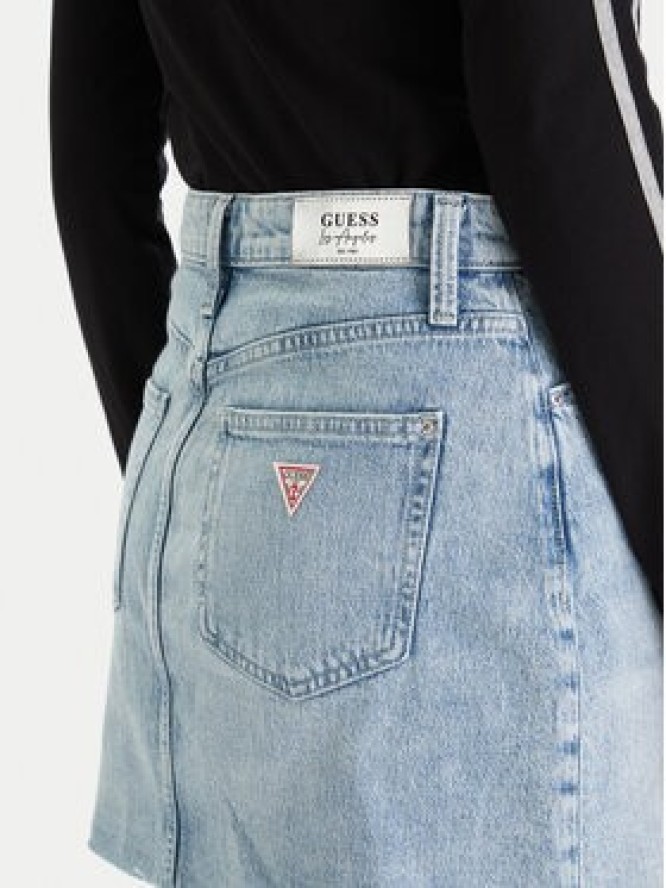 Guess Spódnica jeansowa W6RD1H D6833 Niebieski Regular Fit