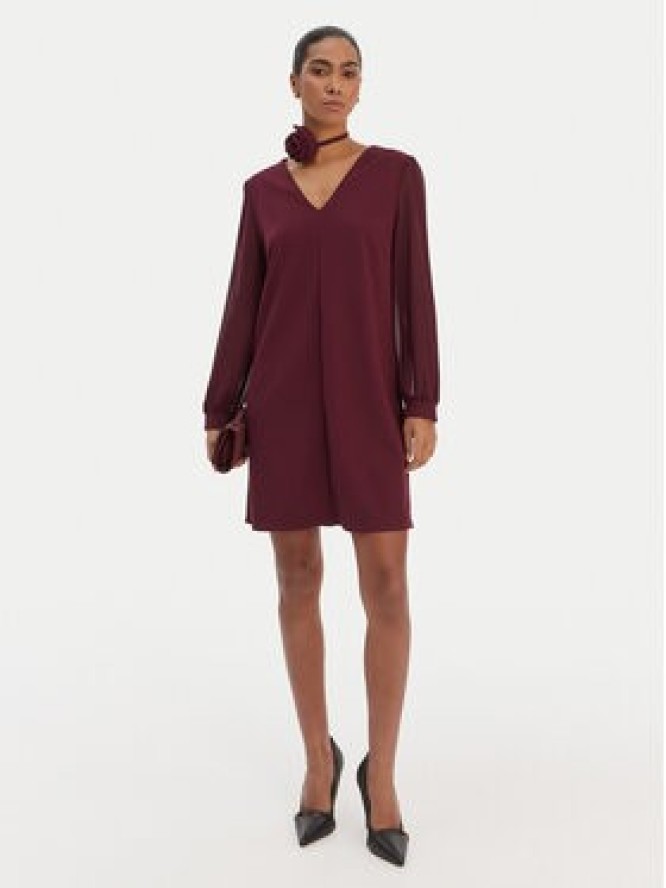 Rinascimento Sukienka koktajlowa CFC0126757003 Bordowy Regular Fit