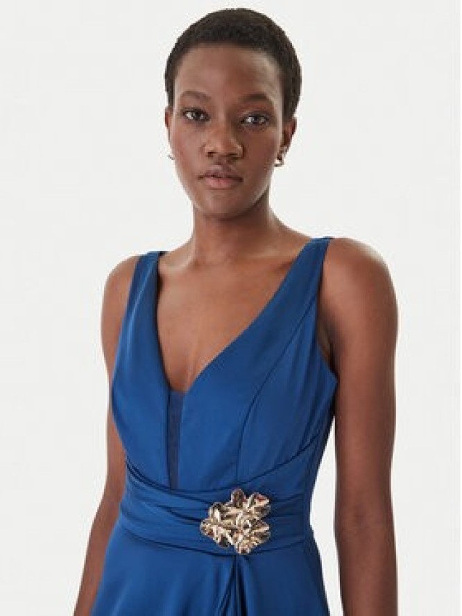 Rinascimento Sukienka koktajlowa CFC0127853003 Niebieski Slim Fit