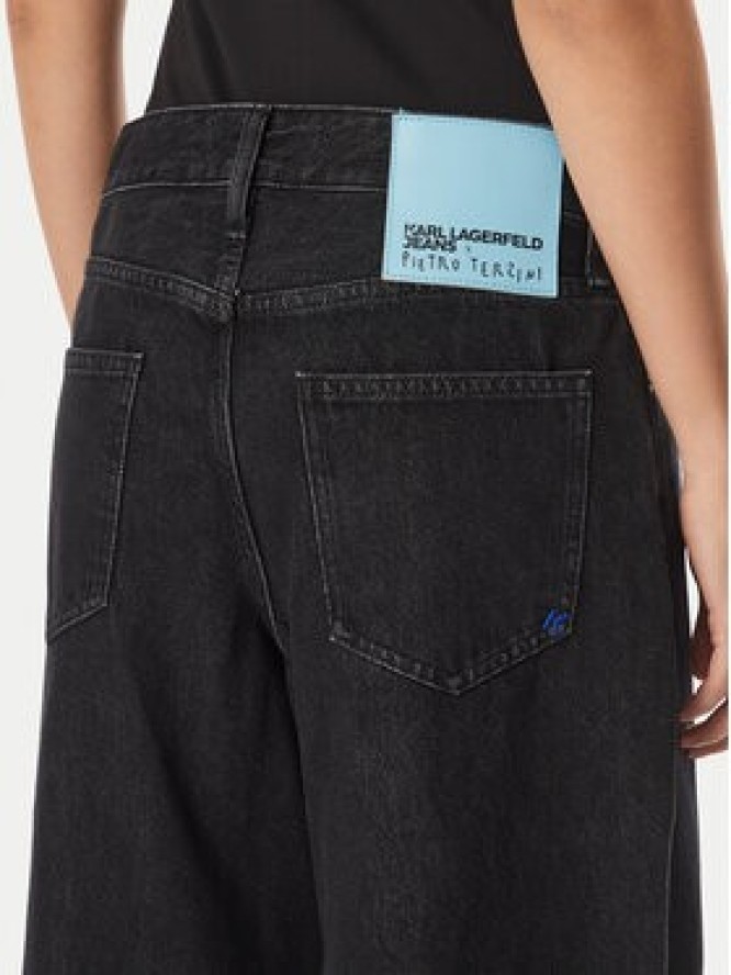 Karl Lagerfeld Jeans Jeansy B4W10111 Czarny Wide Leg