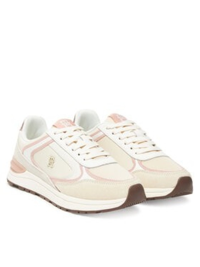 Tommy Hilfiger Sneakersy Casual Fashion Runner Mix FW0FW08693 Écru