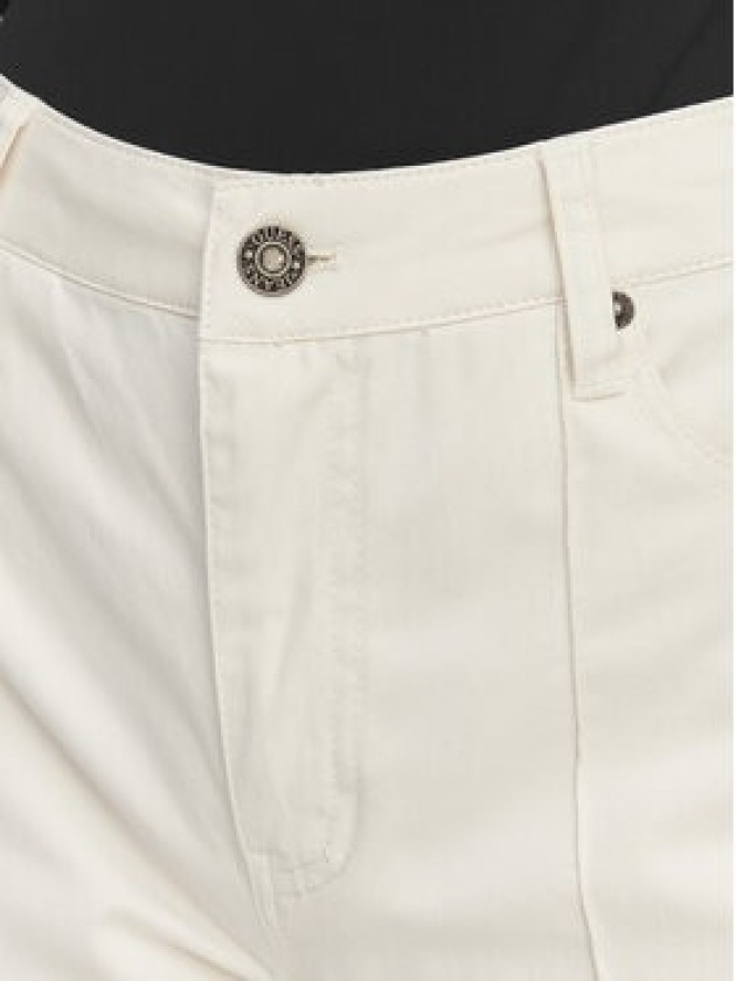 Guess Jeans Spodnie materiałowe W6RA0R WJ051 Kremowy Regular Fit