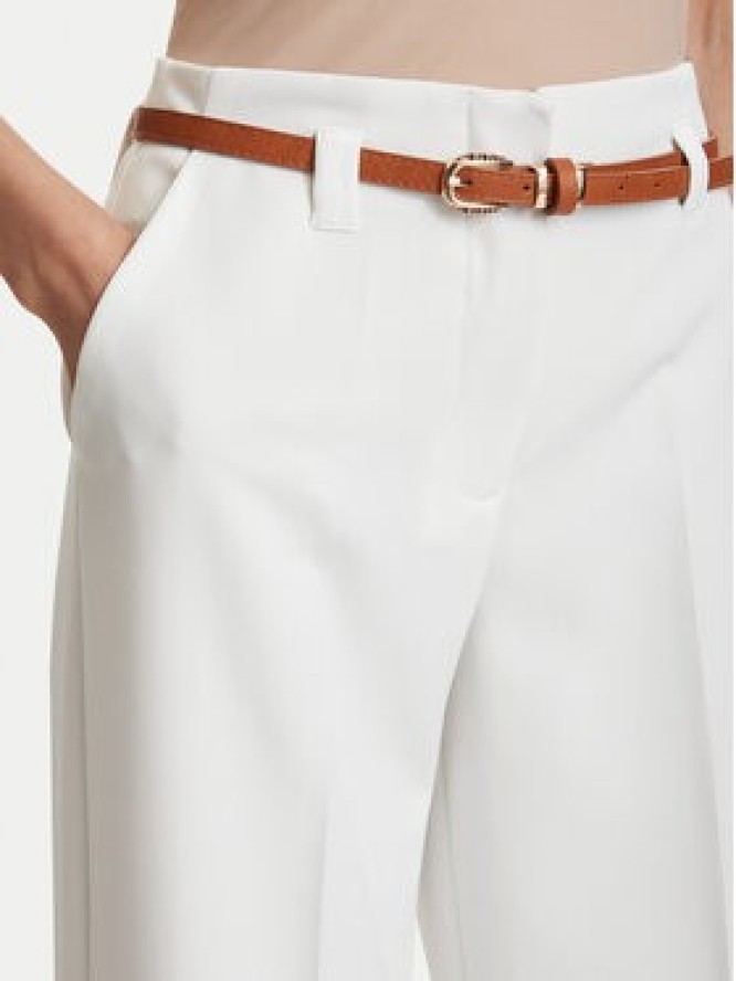 ACCESS FASHION Spodnie materiałowe 63-5021-135 Biały Regular Fit
