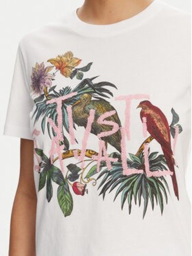 Just Cavalli T-Shirt 78PAHA01 Biały Regular Fit