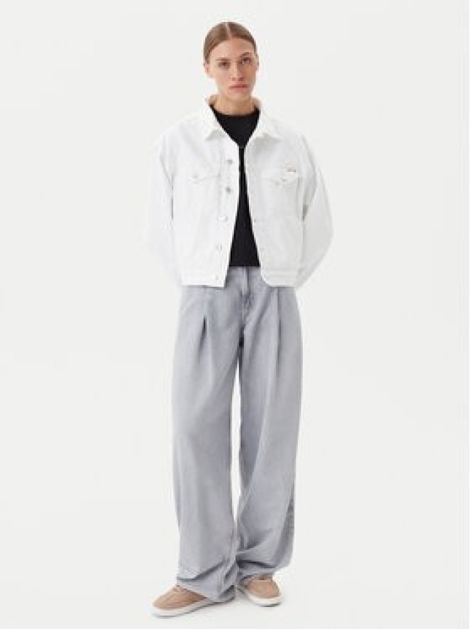 Calvin Klein Jeans Kurtka jeansowa J20J225181 Biały Boxy Fit