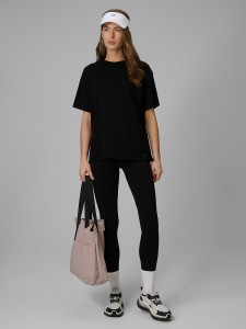 4F Legginsy dzianinowe damskie - czarne S