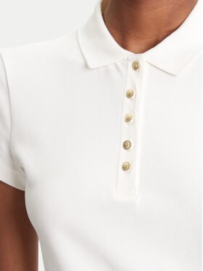 Tommy Hilfiger Polo Gold Button WW0WW45768 Écru Slim Fit