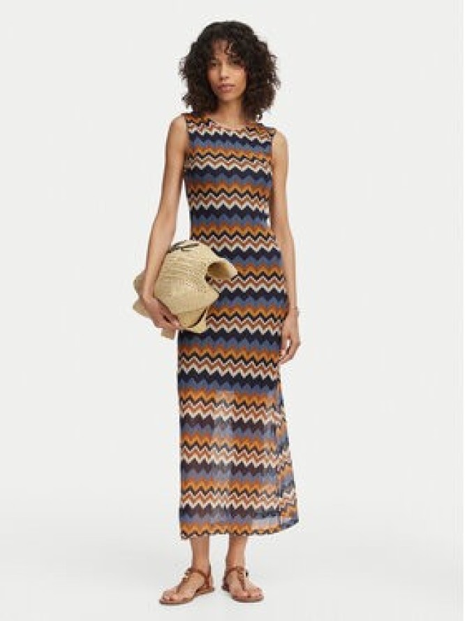 Artigli Sukienka dzianinowa ACAB004520 Niebieski Regular Fit