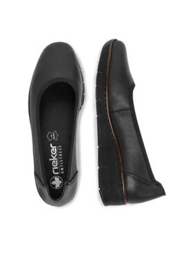 Rieker Półbuty 53755-00 Czarny