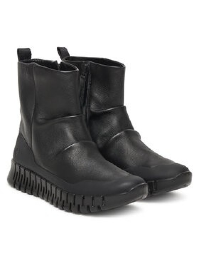 ECCO Botki Gruuv Pull On Mid FashiOn 21831351052 Czarny