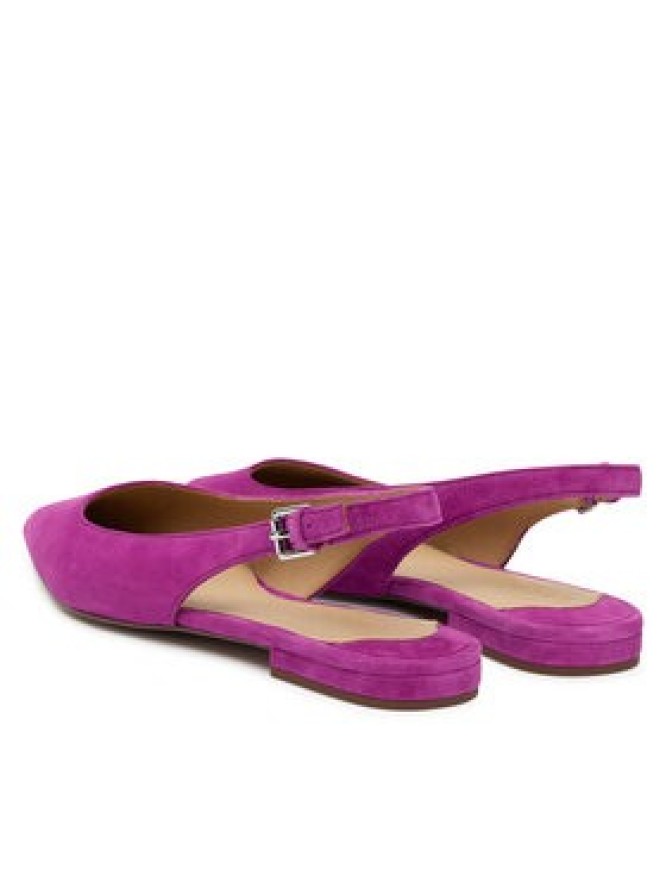 LAUREN RALPH LAUREN Baleriny Severn Calfskin 802967746007 Fioletowy