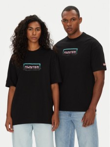 Hunter T-Shirt Abele UNISEX HARU0007251 Czarny Regular Fit