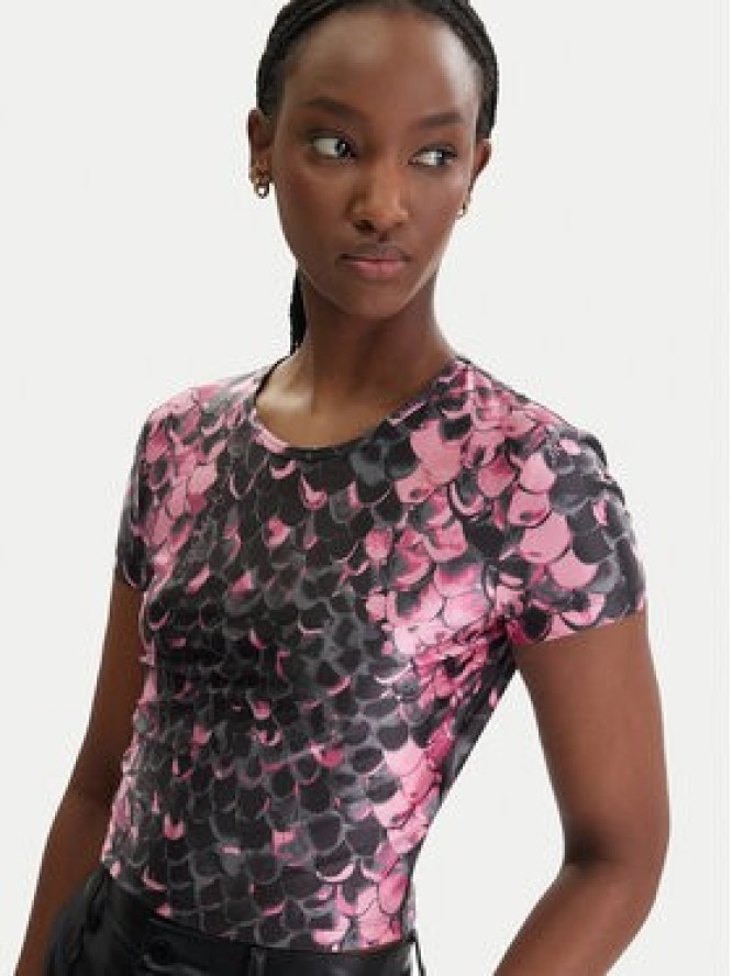 Versace Jeans Couture T-Shirt 80HAH602 JS552 Różowy Slim Fit