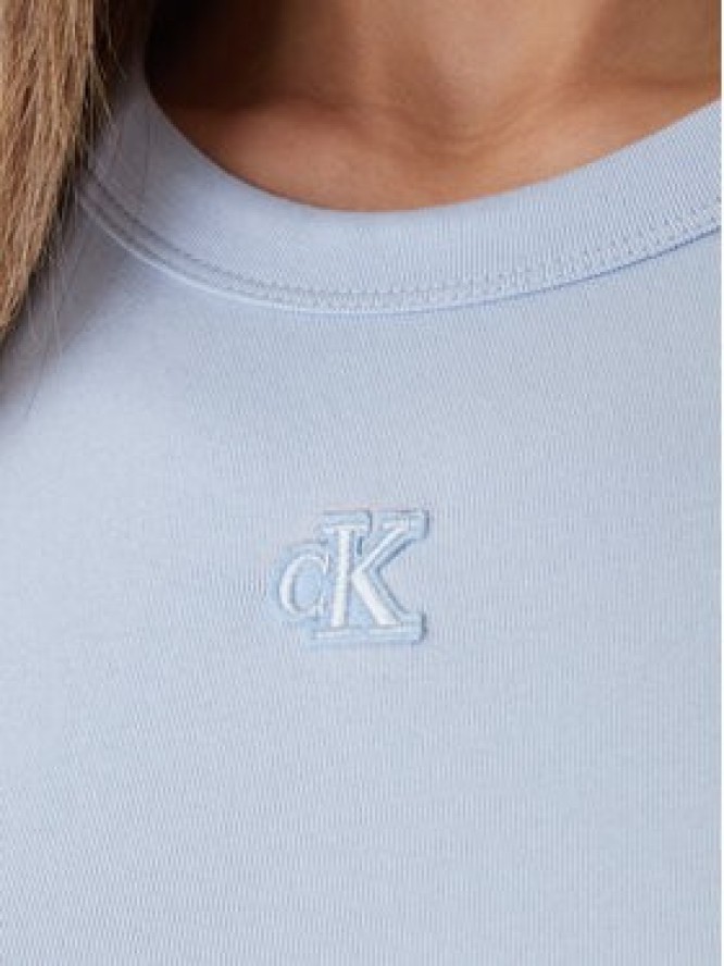 Calvin Klein Jeans Top LV047B265G Niebieski Slim Fit