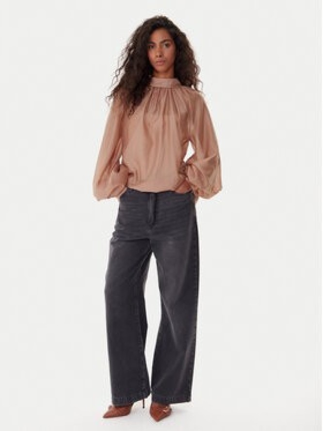 ViCOLO Bluzka TF0314 Brązowy Regular Fit