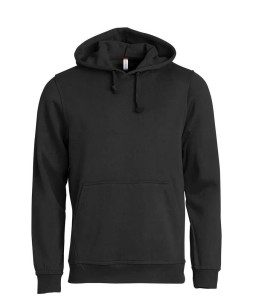 clique Basic Hoody uniseks bluza z kapturem z trwałego materiału – black