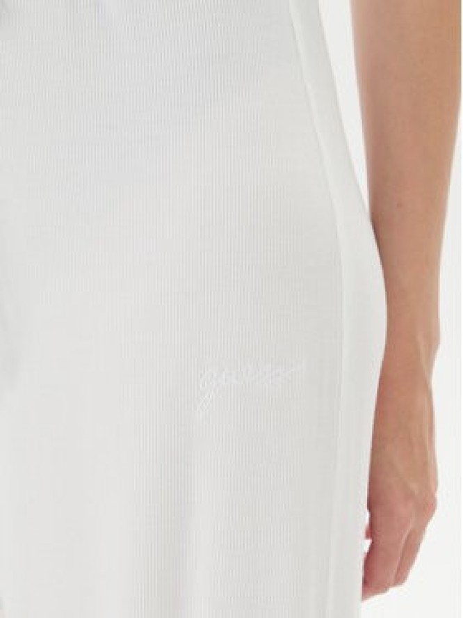 Guess Spodnie materiałowe O5GB00 KCQ72 Biały Regular Fit