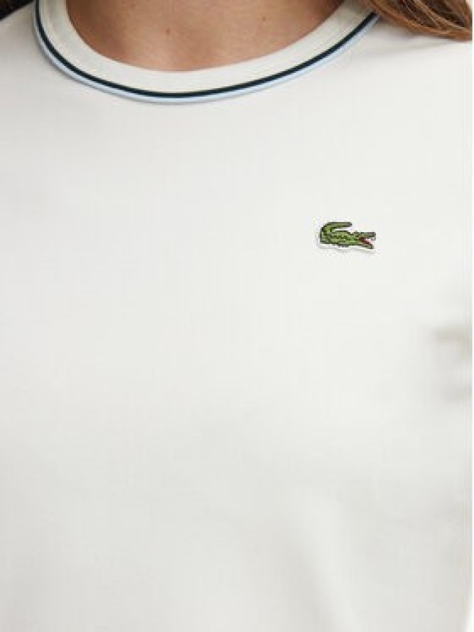 Lacoste T-Shirt TF5289 Kremowy Slim Fit