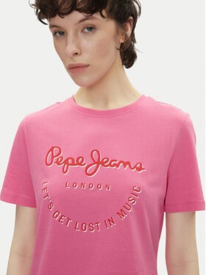 Pepe Jeans T-Shirt Rumer PL506072 Różowy Regular Fit