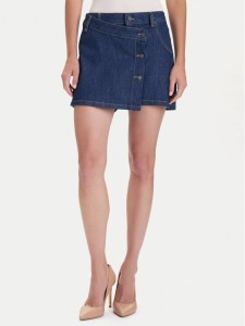 Guess Jeans Spódnica jeansowa W5BD96 D002A Granatowy Regular Fit