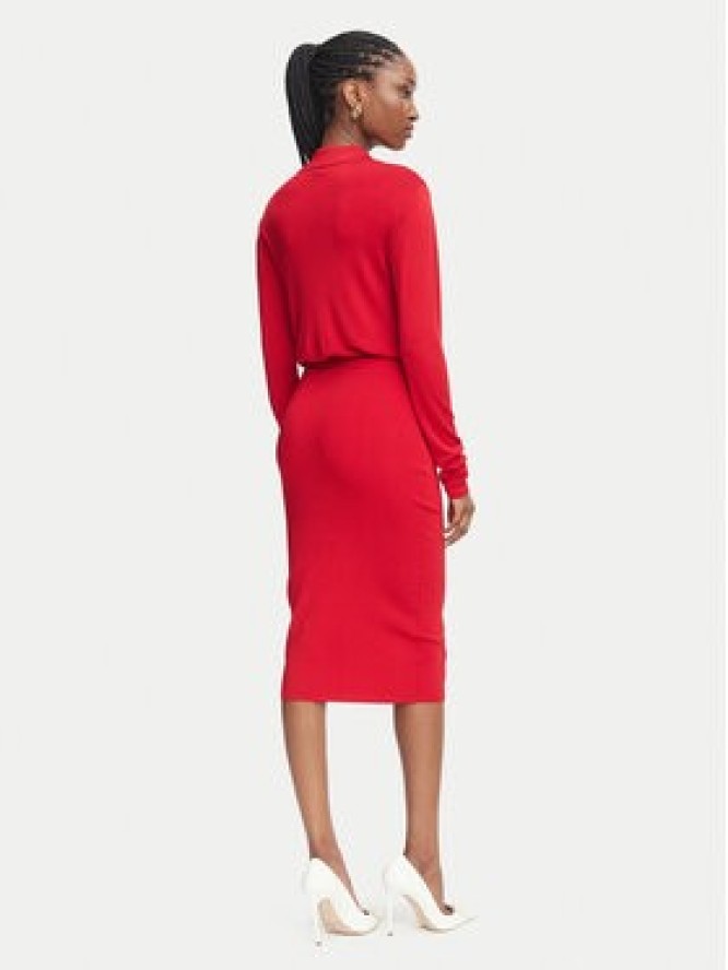 Elisabetta Franchi Sukienka koktajlowa AM-19S-66E2-V500 Czerwony Slim Fit