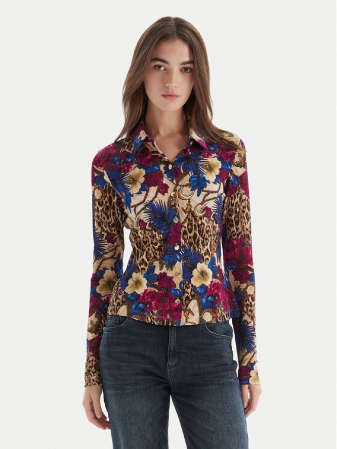 Just Cavalli Koszula 79PAL228 JS531 Kolorowy Slim Fit
