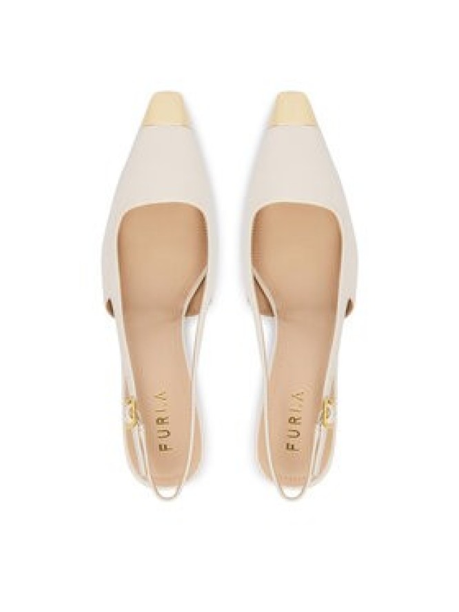 Furla Czółenka Metal Slingback YM29FML X30000 CN 1704S Kremowy
