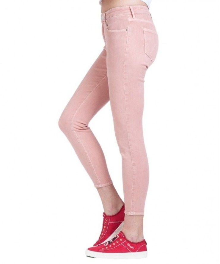 SPODNIE DAMSKIE WRANGLER SKINNY CROP PARADISE PINK W28MJTXLD 112128466