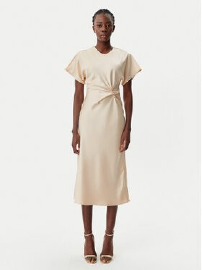 Rinascimento Sukienka wieczorowa CFC0122932003 Beżowy Regular Fit