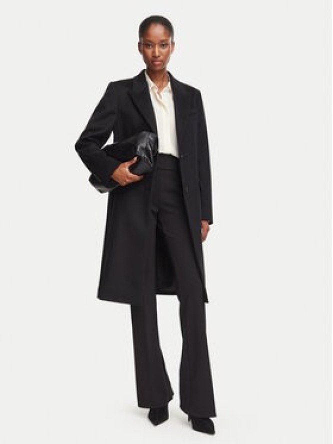 BOSS Płaszcz wełniany 50574982 Czarny Regular Fit