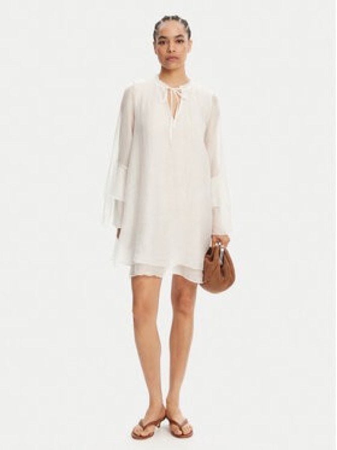 ViCOLO Sukienka letnia TD0753 Biały Regular Fit