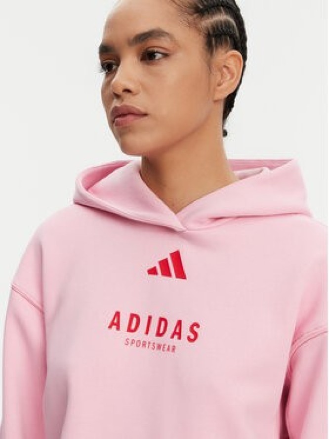 adidas Bluza ALL SZN Graphic JJ4519 Różowy Loose Fit