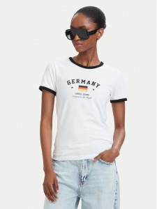 Guess Jeans T-Shirt W6YI16 K3995 Biały Slim Fit