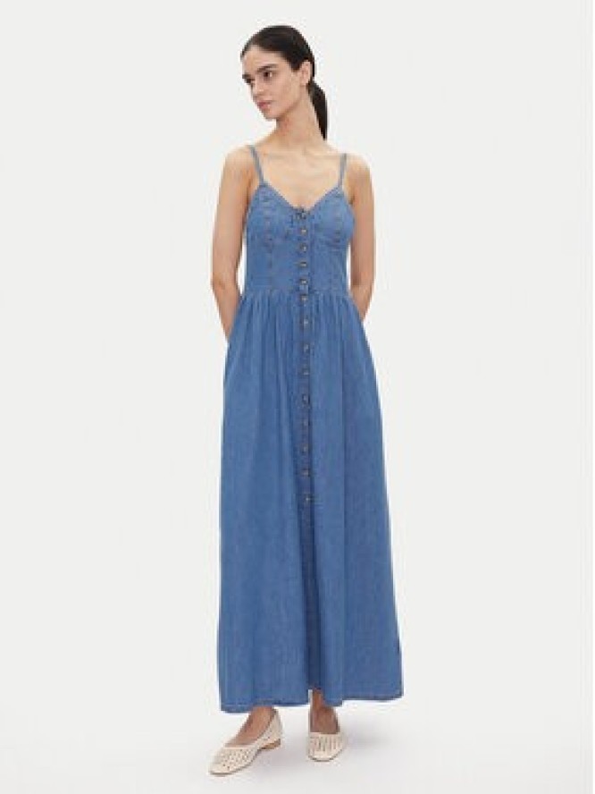 Lee Sukienka jeansowa Corset 112363488 Niebieski Slim Fit