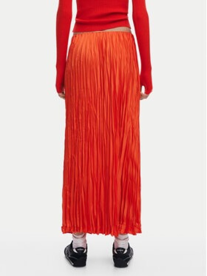 Desigual Spódnica plisowana Follet 25SWFW06 Pomarańczowy Regular Fit