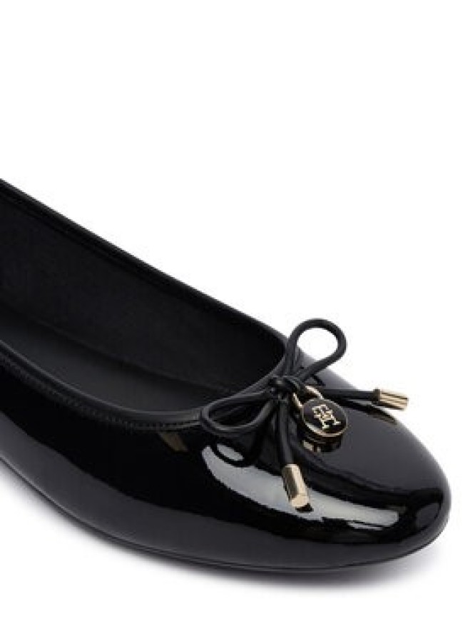 Tommy Hilfiger Baleriny Th Charm Patent Ballerina FW0FW09481 Czarny