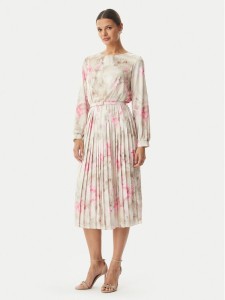 Rinascimento Sukienka koktajlowa CFC0127960003 Beżowy jasny Regular Fit