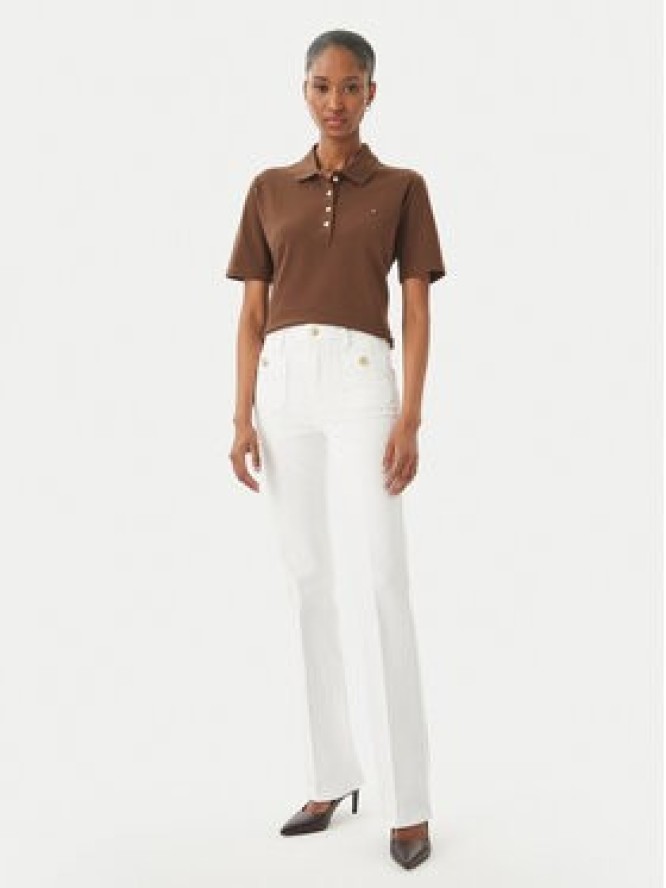 Tommy Hilfiger Polo WW0WW43224 Brązowy Regular Fit