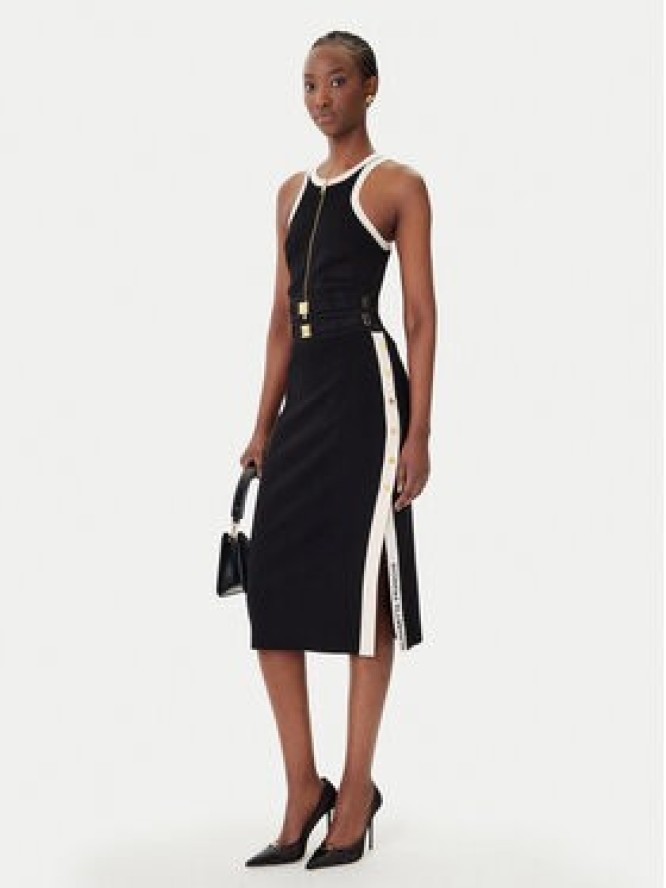 Elisabetta Franchi Spódnica midi GK-27S-61E2-V340 Czarny Regular Fit