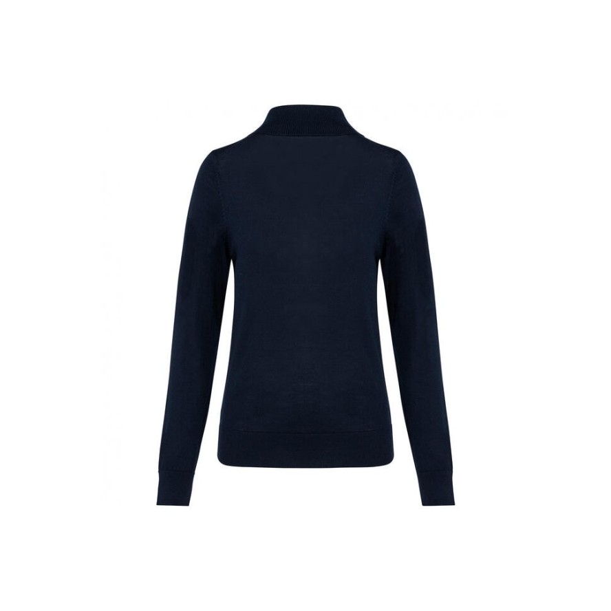 Damski sweter z merynosów z golfem Kariban Premium