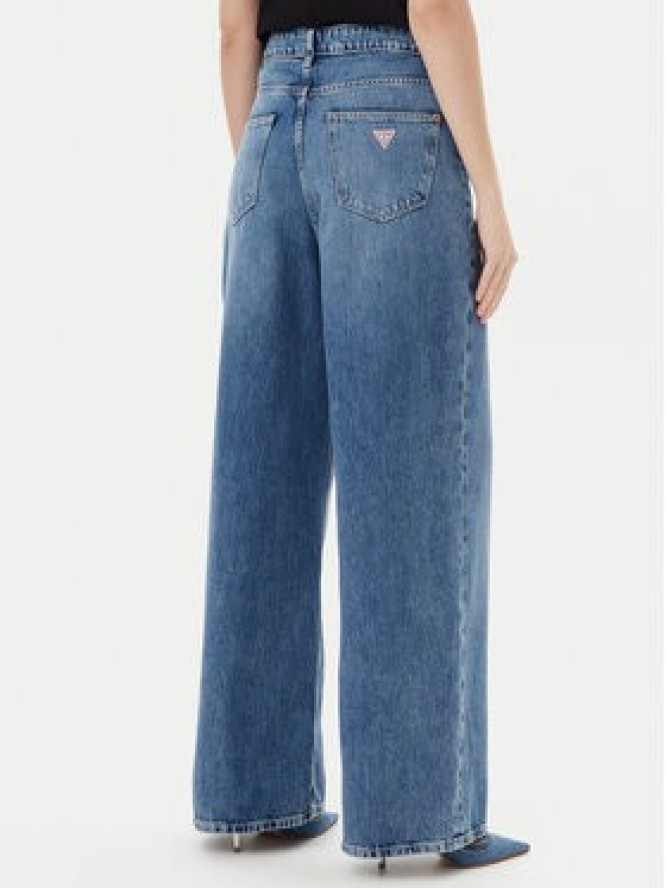 Guess Jeansy W5YA2G D5QKB Niebieski Wide Leg