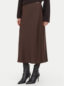 Guess Spódnica midi W6BD25 W4250 Brązowy Regular Fit
